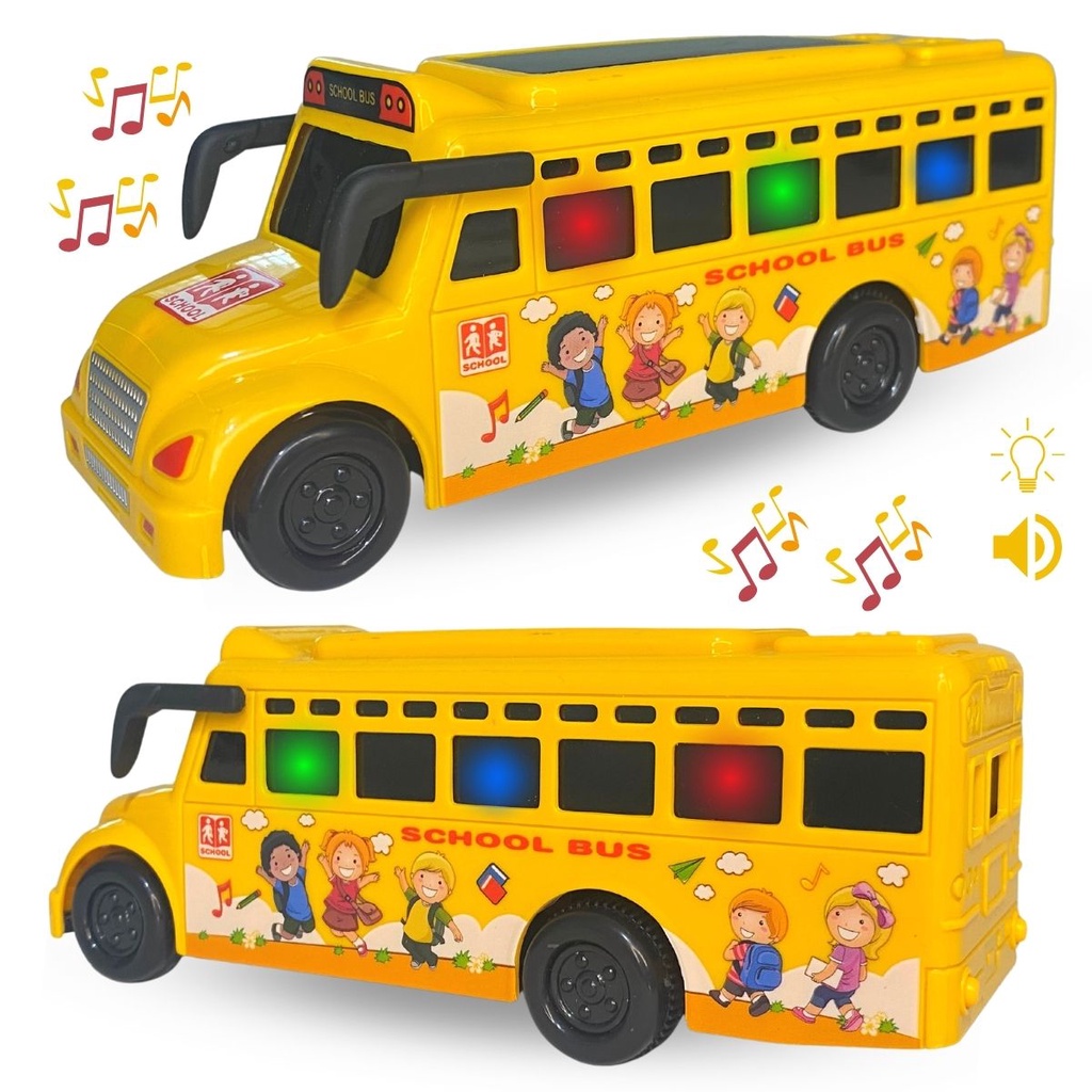 Carrinho Ônibus Escolar Musical C/Luz E Fricção Brinquedo em Oferta na Shopee