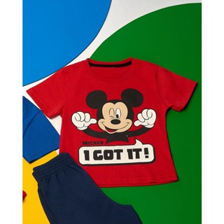 Camiseta Bebê Estampa Mickey Mouse Disney Vermelha
