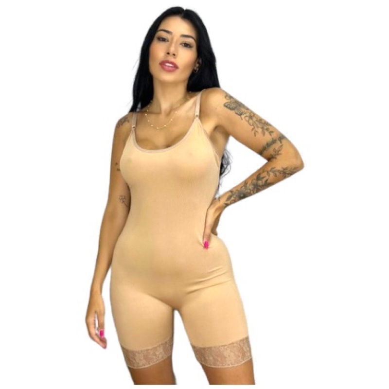 Macacão Anágua Segunda Pele Feminina Para Vestidos Alcinha Com Renda Macaquinho Sobre Pele