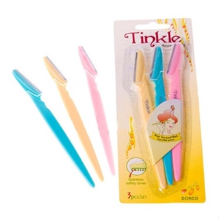 3Pcs Lâmina de aço inoxidável Rosto Sobrancelha Depilação Navalha em Oferta na Shopee