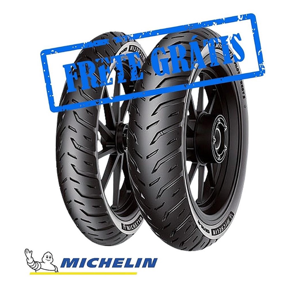 r Pneu Michelin S/c Factor Titan 150 160 100/90  80/100-18 em Oferta na Shopee