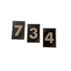 Números Residenciais de Espelho 10x15cm com detalhe Arabesco para Fachadas portões apartamentos Luxo