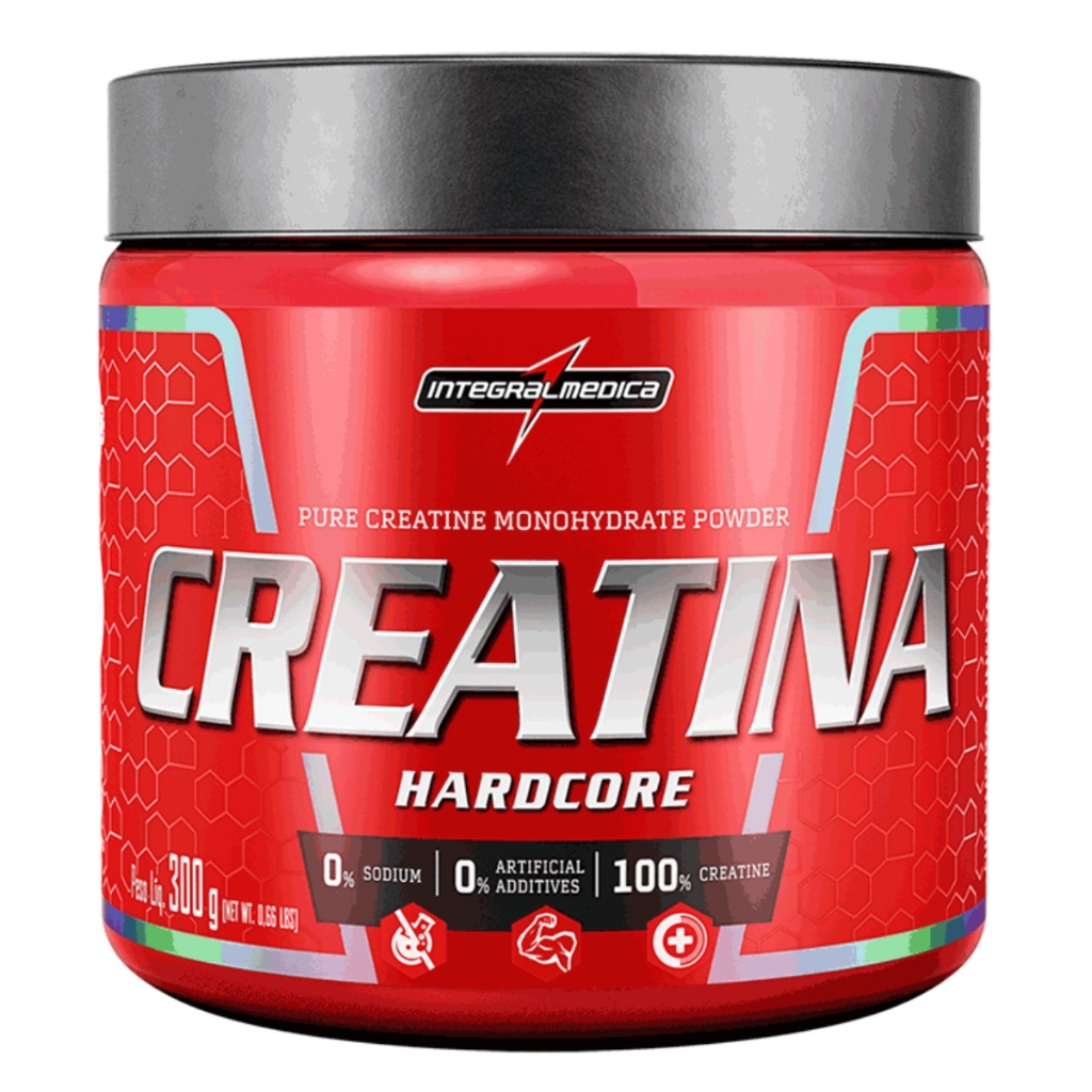 Creatina Monohidratada Hardcore 300g / 150g Original 100% Pura - Integralmedica