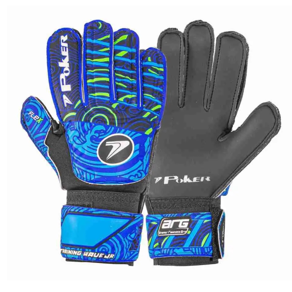 Luva de Goleiro Futebol de Campo Training Wave Junior Poker