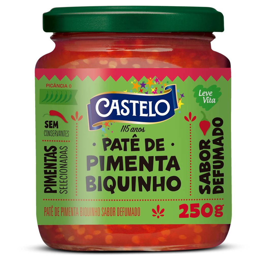 Patê de Pimenta Biquinho Defumado Castelo 250g em Oferta na Shopee