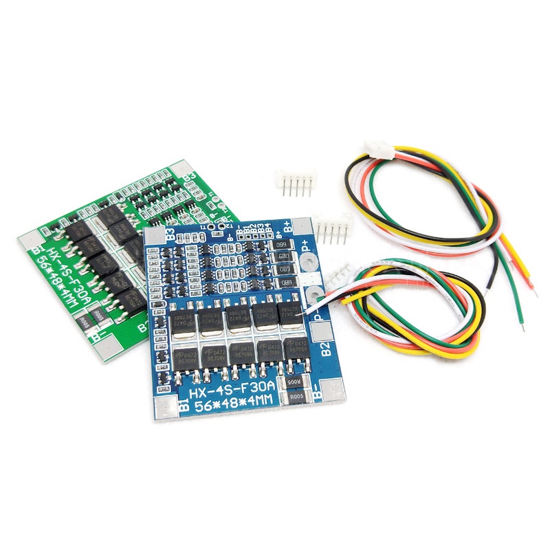 Placa De Proteção De Bateria De Lítio 4S 30A BMS 14.8V 12.8V 18650 Com Equalizadora De Íon-Balanceada LiFePO4 lto Balanc