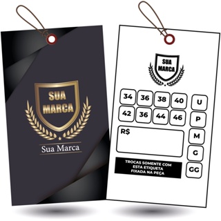 5.000 Etiquetas Tags Personalizadas para Roupas Espessura Grossa 9x5 cm em Oferta na Shopee
