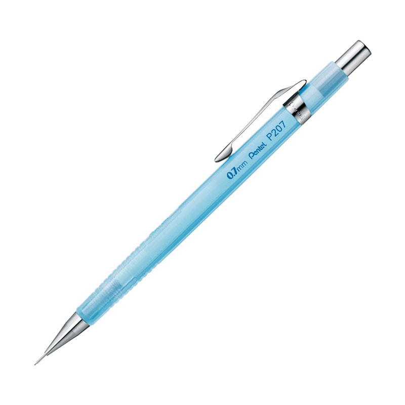 Lapiseira 0.7mm P207 Sharp Clena Azul Transparente Pentel