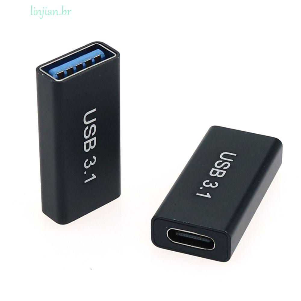 LINJIAN Tipo C Adaptador Macho Para Telefone Tablet De Cabo De Extensão Portátil Fêmea USB3.0