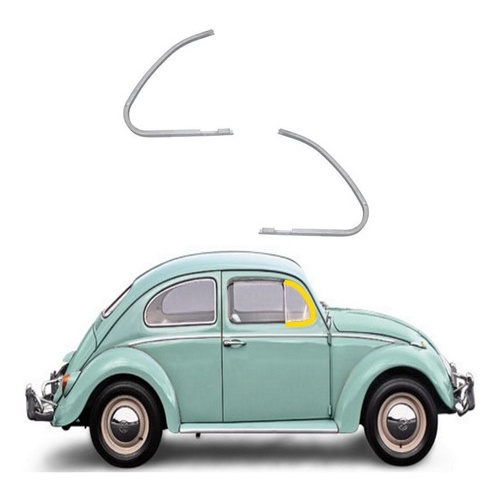 Par De Miolo Direito / Esquerdo Borracha Quebra Vento Fusca em Oferta na Shopee