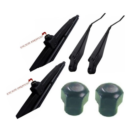 Kit Braço + Palheta + Porca Limpador Parabrisa Fusca 73 A 75 em Oferta na Shopee