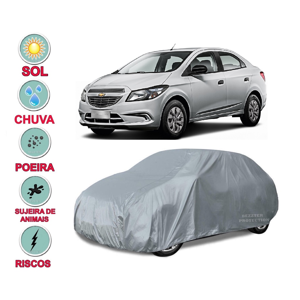Capa cobrir carro Prisma 100% Impermeável Proteção Total Bezzter em Oferta na Shopee