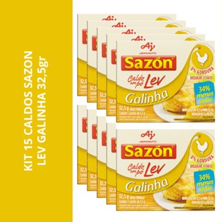 Kit 15 Caldos Sazon Lev Galinha 32,5Gr