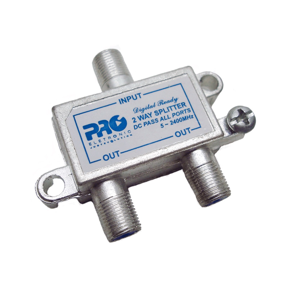 Pct 05 Divisor Profissional 1x2 5-2400 2 Saídas P/ Antena TV UHF VHF CATV