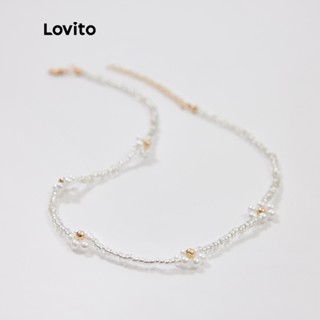 Lovito Colares De Flores Liso E Elegantes L233L224 (Branco)