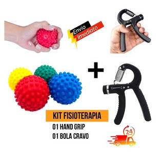 KIT Fortalecedor de Mão e Antibraço HandGrip e ou Bolinha Fisio