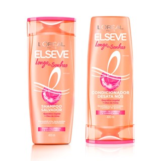 Kit Shampoo Elseve Longo dos Sonhos 400ml e Condicionador Elseve Longo dos Sonhos 400ml