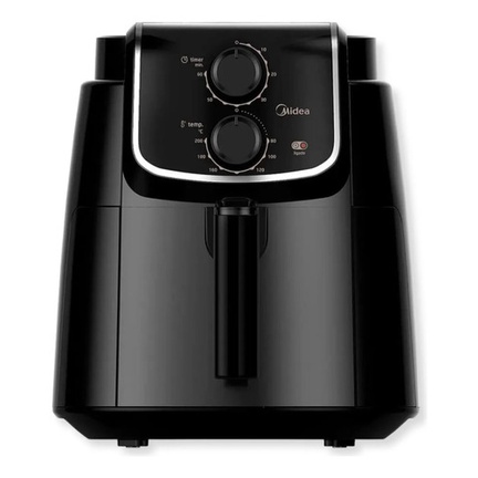 Fritadeira Elétrica Midea Air Fryer Gourmetfry FRB45P 4L 1500W Timer - Preto - 110 Volts