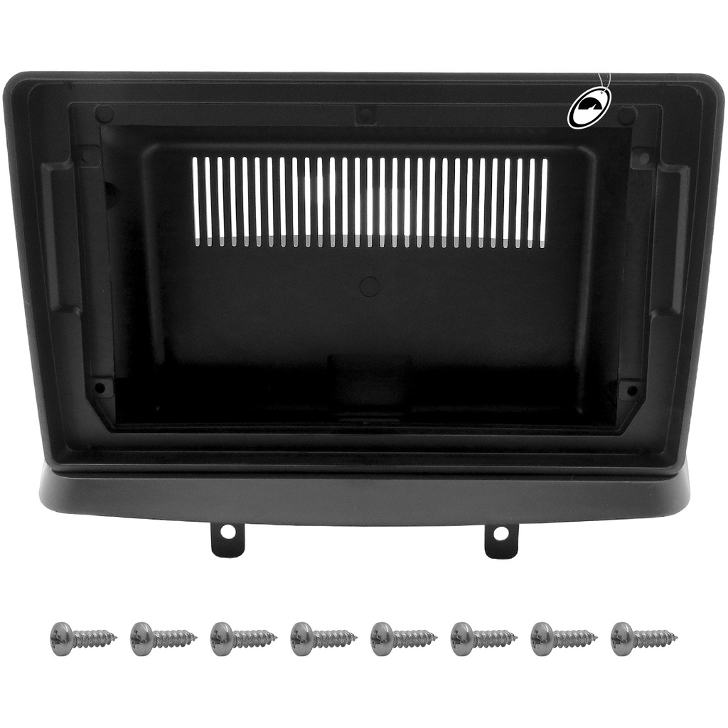 Moldura De Painel 2 Din 9" Polegadas Doblo 2000 à 2021 Preto