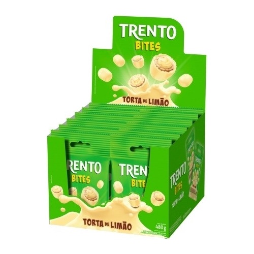 Chocolate Trento Bites Torta De Limão Caixa 12 Unidades 40g - Food & Beverages