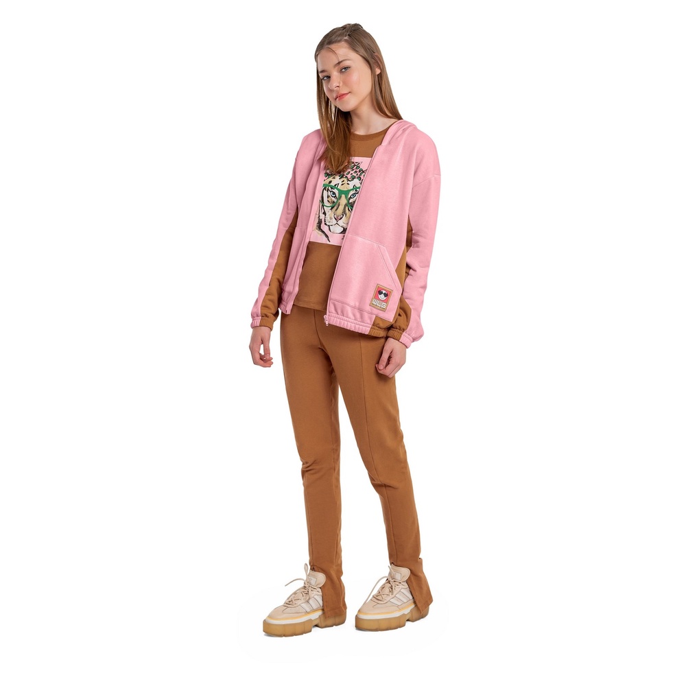 Jaqueta em Moletom Juvenil para Meninas Gloss em Oferta na Shopee