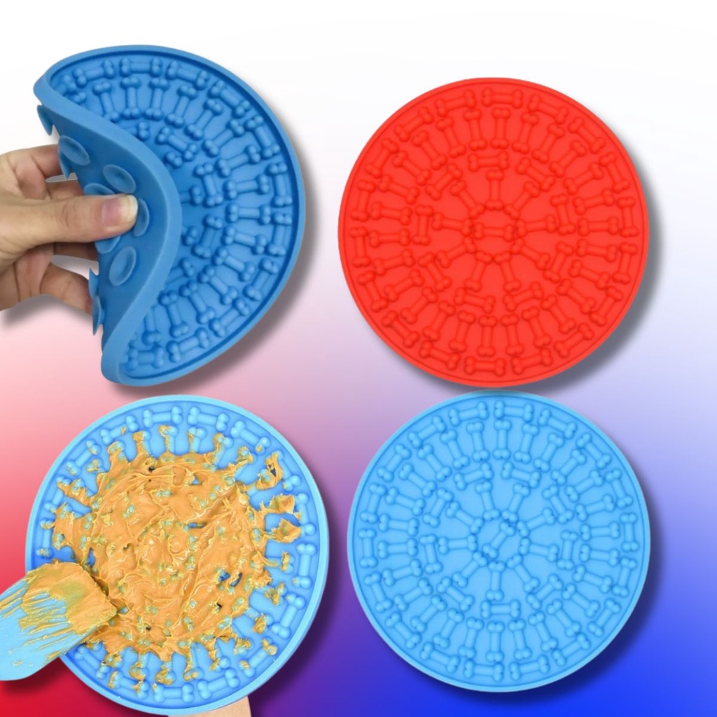 COMEDOURO INTERATIVO LENTO COM VENTOSA PARA CACHORRO PET FIXAR NA PAREDE TAPETE PORTA PETISCO RAÇÃO