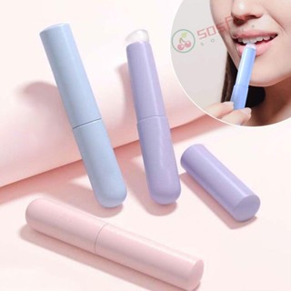 SOSFER Lip Escovas , Aplicador De Batom Elástico De Silicone Portátil De Cabeça Redonda Reutilizável Mulher