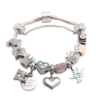 [Bsweet]Pandora Pulseira De Aço Inoxidável/ Elegante DIY Non Fading Pulseira/ Pulseira De Luxo Impermeável Acessórios De Jóias