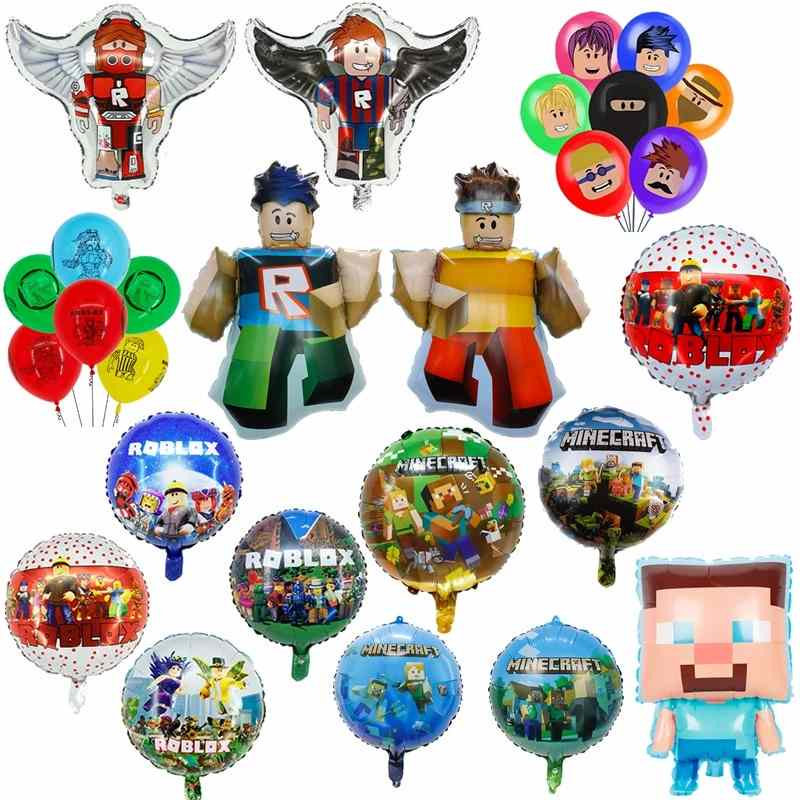 Roblox Estilo Filme de Alumínio Balão/Jogo Dos Desenhos Animados Crianças Decoração de Festa de Aniversário em Oferta na Shopee
