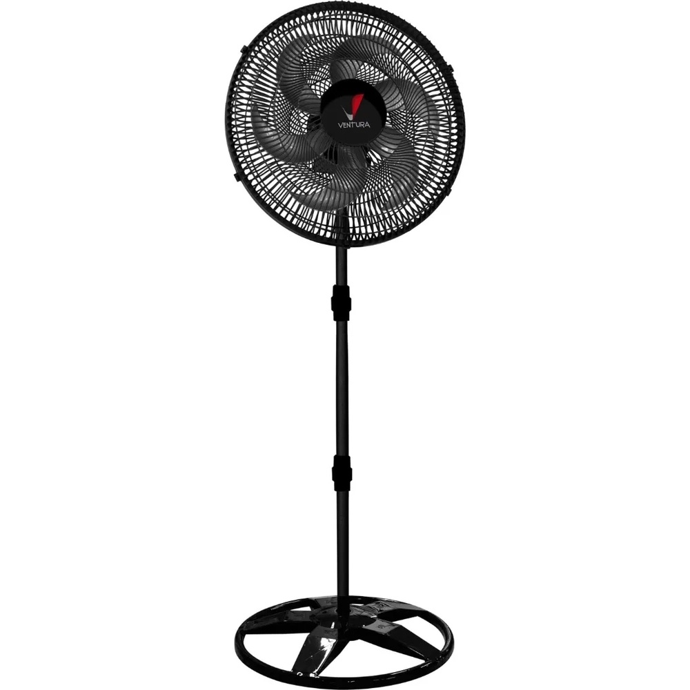 Ventilador Oscilante de Coluna Bivolt 50cm 6 Pás Preto Ventidelta - Home Appliances