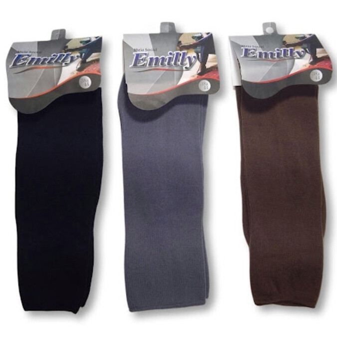 Kit Meias Sociais Masculinas Sortidas 3 ou 12 Pares Cano Longo Confortável Trabalho Executivo em Oferta na Shopee