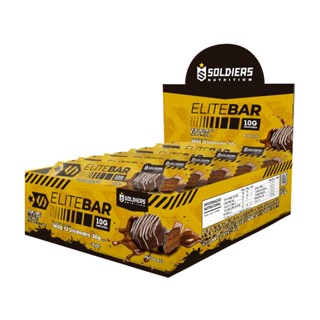 Elitebar 30g Barra De Proteína Caixa c/ 12 Un Soldiers Nutrition Suplemento Proteína Muscular Recuperação Pós em Oferta na Shopee