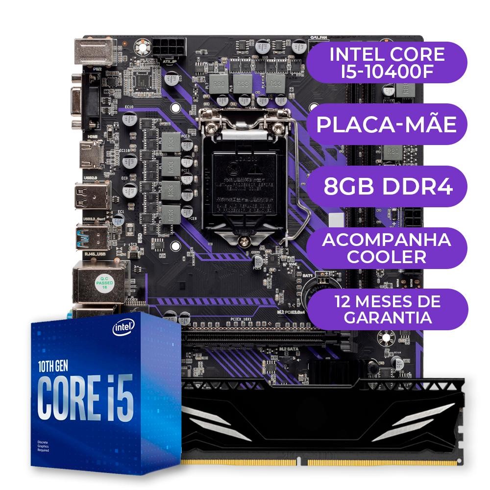 Kit Upgrade Gamer Intel Core i5-10400F + H510M + 8GB DDR4 - Computers & Accessories