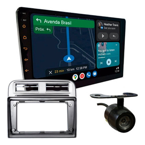 KIT CENTRAL MULTIMIDIA ROADSTAR 9 POL RS915BR ANDROID CARPLAY FIAT PUNTO 2008 A 2014