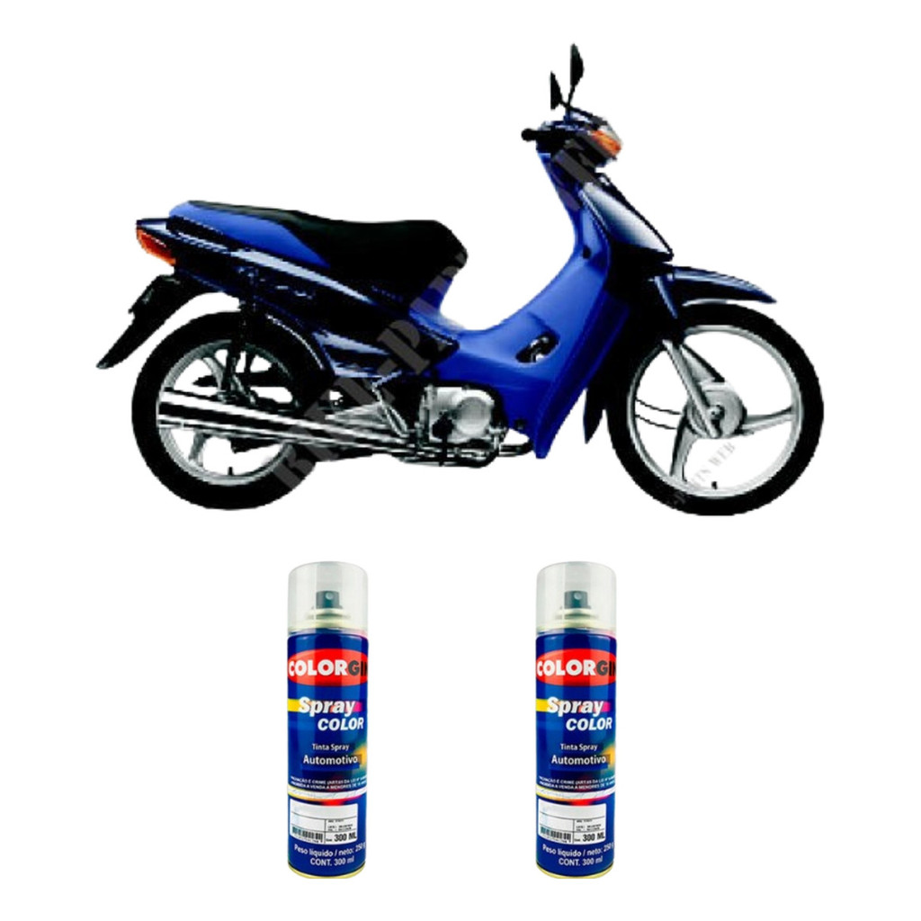Tinta Spray Automotiva Azul Cruzeiro Honda  + Verniz 300ml
