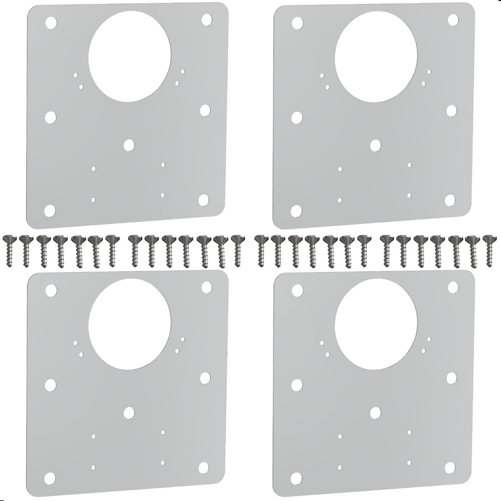 Kit 04 Placas Para Reparo De Porta Dobradiça Armário Mdf QDD em Oferta na Shopee