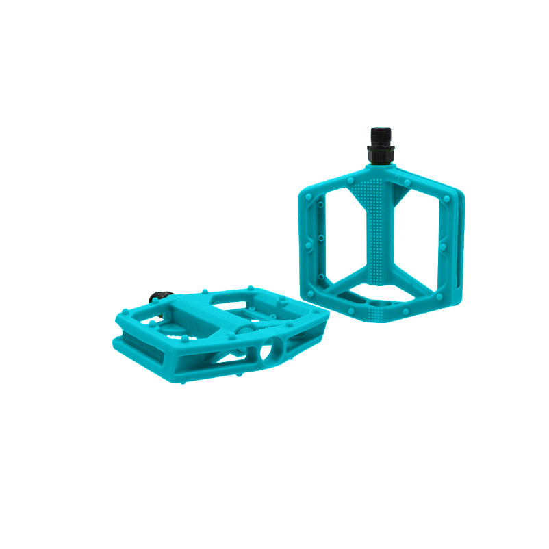 Pedal plástico Bike BMX e MTB Plataforma ROSCA FINA 1/2 Aro 20 26 27.5 29 MTB Passeio — imagem 2 de 2