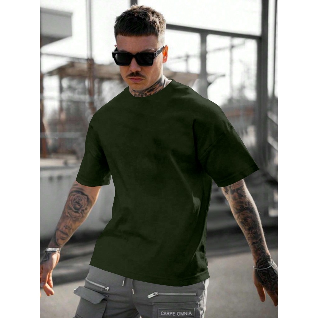 Camiseta Oversized Casual Sem Estampa T Shirt Unissex Streetwear Soltinha Academia Esportiva Camisa