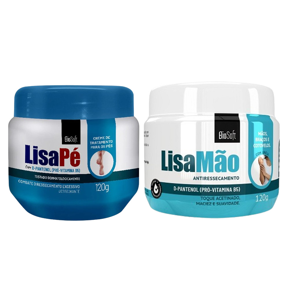 Kit Lisa Pé + Lisa Mão Antiressecamento D-Pantenol - 120g em Oferta na Shopee