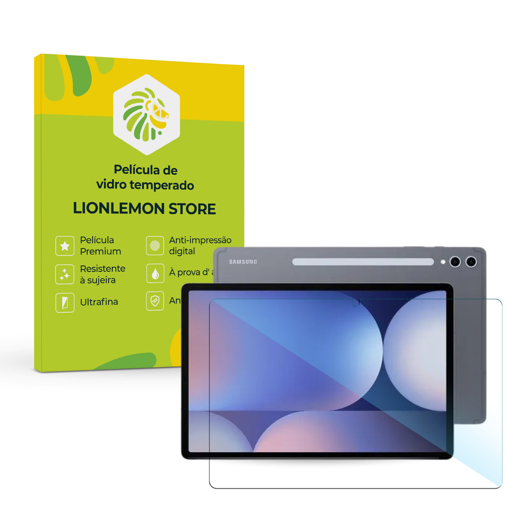Película de vidro temperado p/ Galaxy Tab S10+Plus Tela12.4"