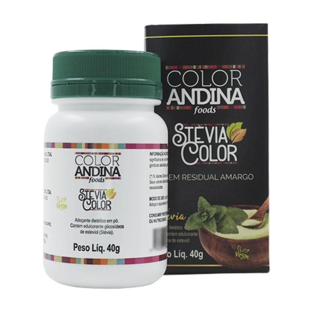 Stévia Color Adoçante Natural 40g Color Andina