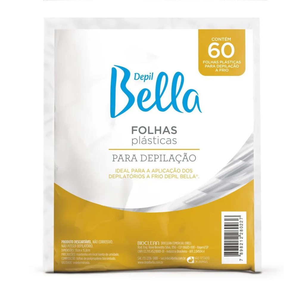 Folha Plástica Depilatória 60 Folhas Depil Bella em Oferta na Shopee
