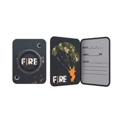 Convite Free Fire - 8 unidades - Junco - Rizzo.
