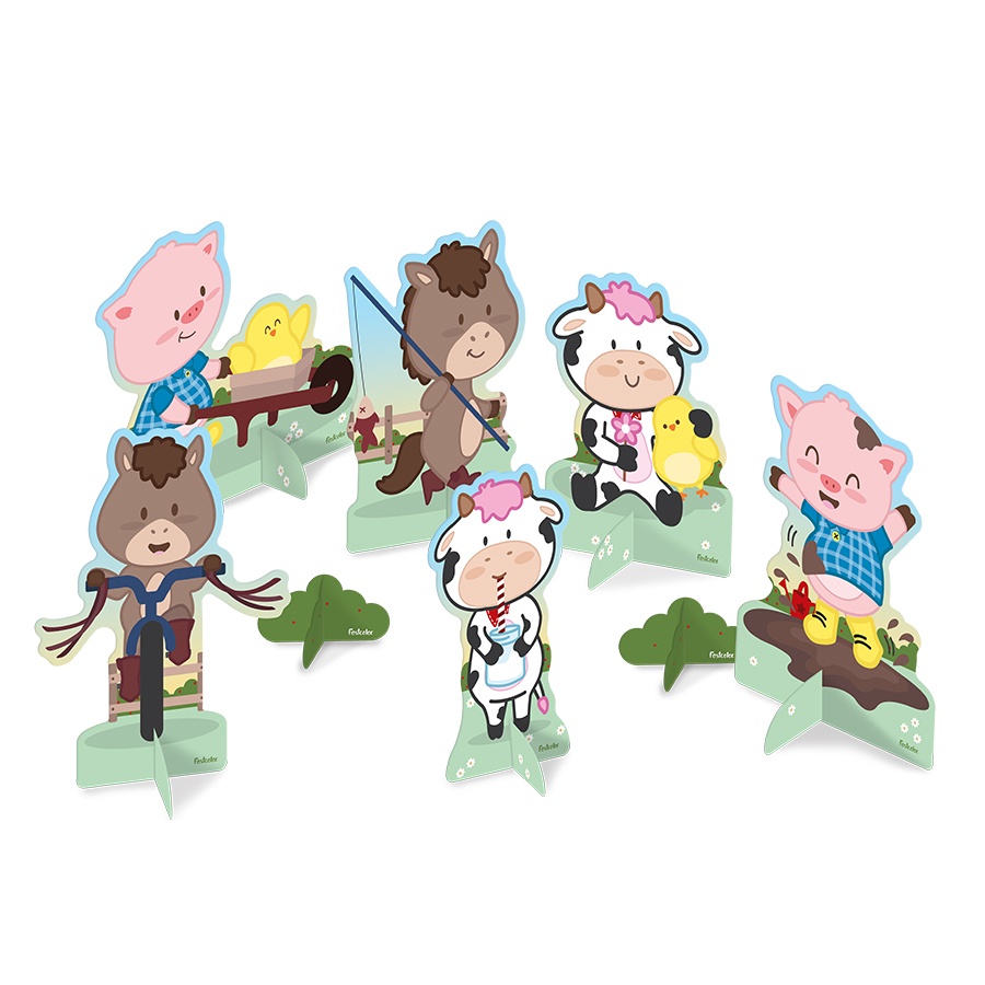 Decoração De Mesa Festa Fazendinha - 8 Unidades - Festcolor - Rizzo em Oferta na Shopee