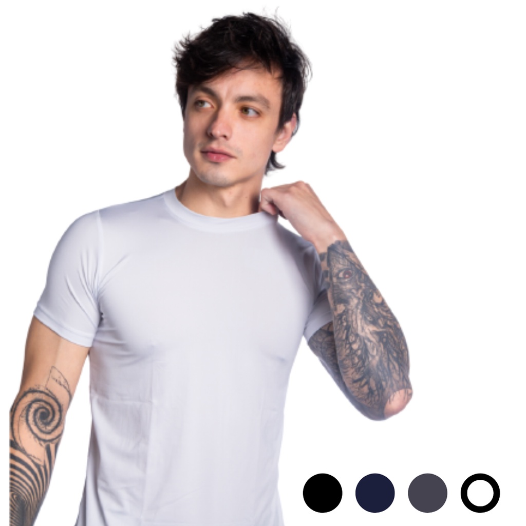 Camisa Dry Fit Proteção Uv Masculina Manga Curta  Esportes