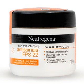 Creme Facial Neutrogena Face Care Intensive Antissinais FPS 22 com 100g