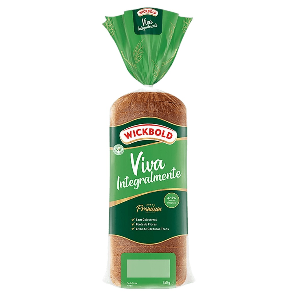 Pão de Forma Vegano Integral Wickbold 450g