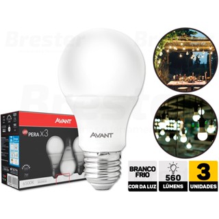 Lâmpada Pack Com 3 De 7w Ou Pack Com 6 De 9w Kit E27 6500k Luz Branco Frio