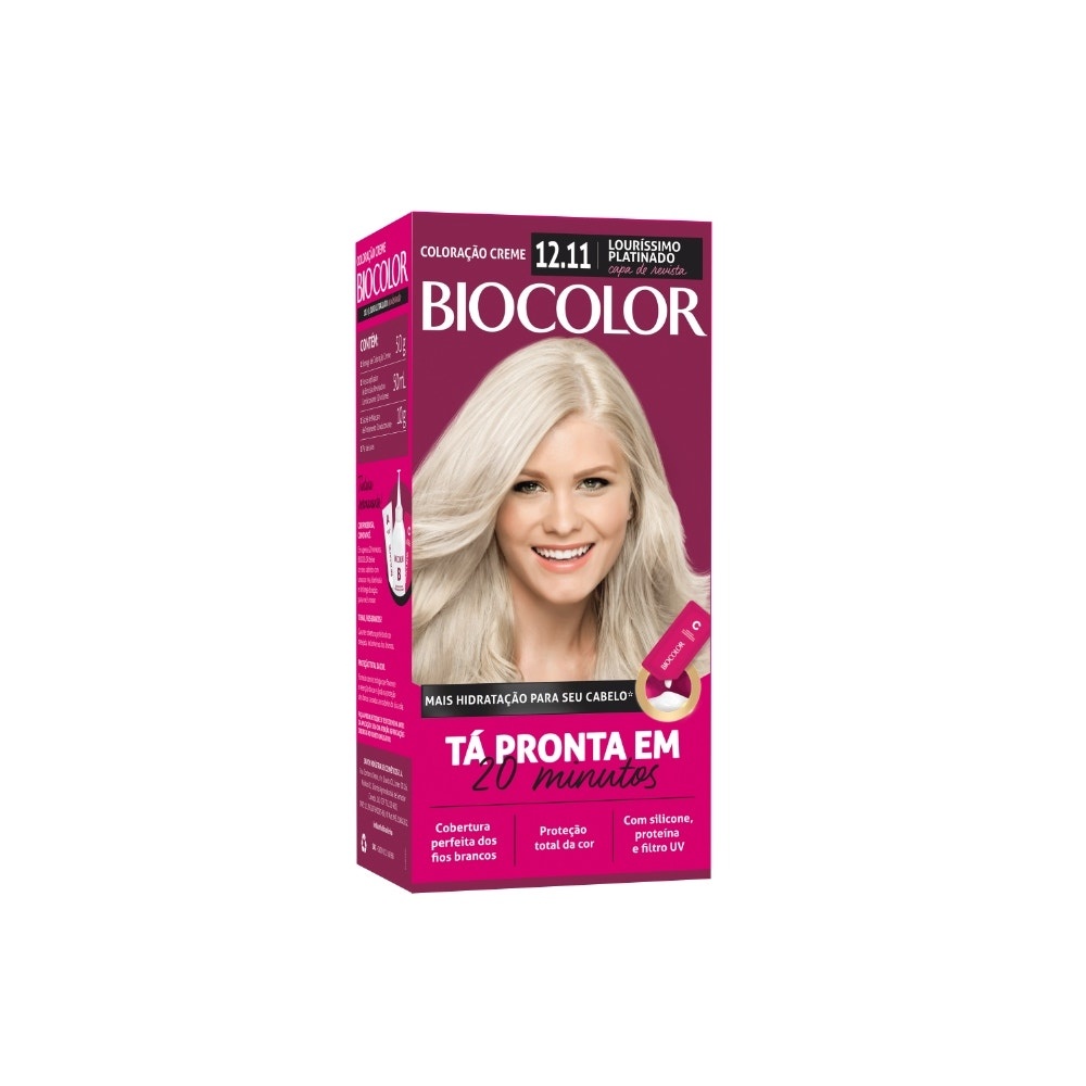 Tintura Biocolor Mini Kit 12.11 Lourissimo em Oferta na Shopee