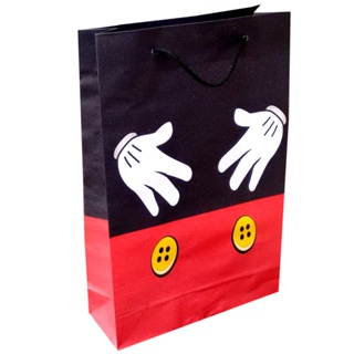 Sacolas De Papel Mickey 25x17x6cm 10u a 50u Para Lembrancinha De Aniversário Surpresa Presente Bolsa Festa em Oferta na Shopee